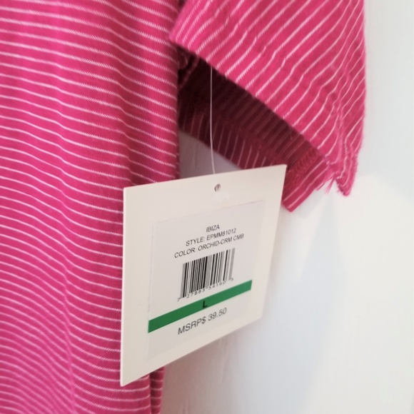 Ellen Tracy Hi Lo Knit Top NWT Large Orchid White - Picture 4 of 7